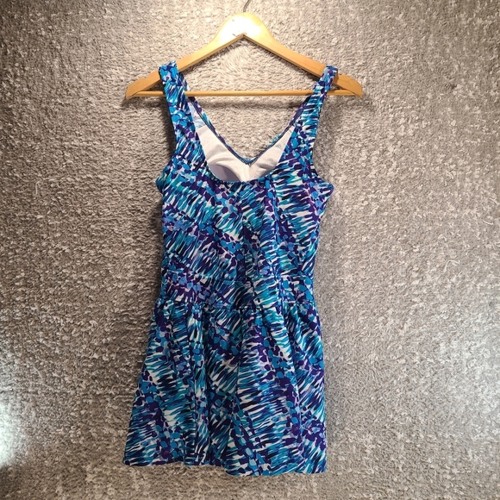 Maxine Of Hollywood WOMENS SIZE 8 One Piece Swimsuit Dress Lined Nylon Blend - Picture 2 of 9
